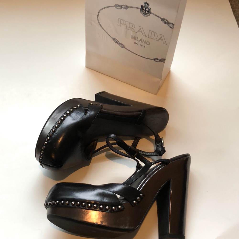 PRADA Studded Platform Shoes - Picture 1 of 5